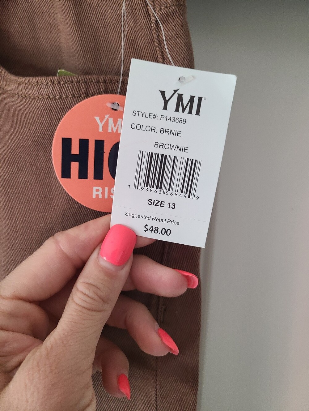 NWT YMI High Rise Wide Leg Brown Cargo Pants - Picture 4 of 9